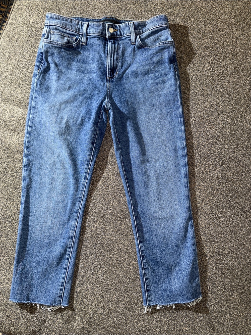 Joe's Jeans Crop Straight-Leg in Medium Blue